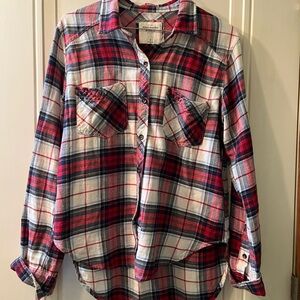 Abercrombie & Fitch Red and Blue Plaid Shirt